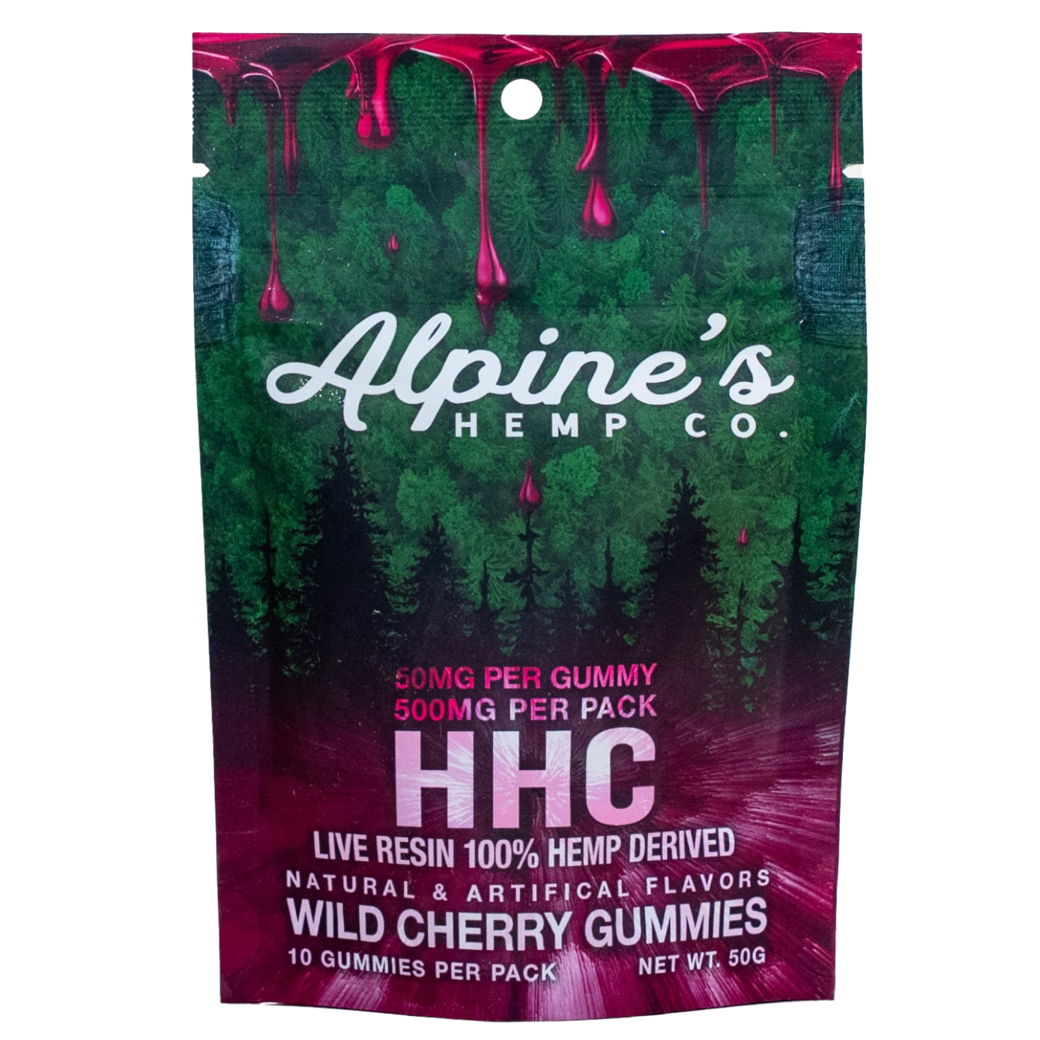Wild Cherry Live Resin HHC Gummies Pack